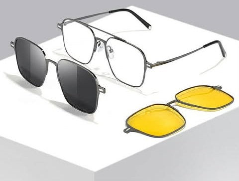 Lunettes de soliel polarisees a clip magnetique